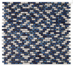 Elysium Tiles Brick Ocean 11.75" x 11.75" Mosaic Tile