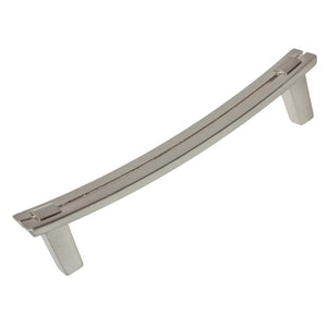 127mm (5") Center to Center Satin Nickel Industrial Dual Bar Pull Cabinet Hardware Handle