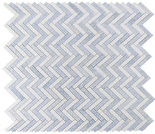 Load image into Gallery viewer, Elysium Tiles Herringbone Crystal Ocean 11.25&quot; x 11.25&quot; Mosaic Tile
