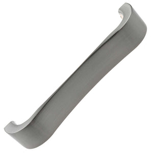 114mm (4.5") Center to Center Satin Nickel Smooth Curved Flat Cabinet Pull Handles