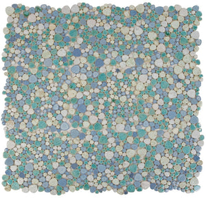 Elysium Tiles Growing Sea Pebble 11.5" x 11.5" Mosaic Tile