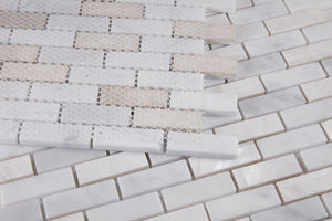 Elysium Tiles Diana Linear Carrara 11.75" x 12" Mosaic Tile