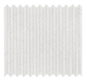 Elysium Tiles Herringbone Mini Thassos 10.5" x 11" Mosaic Tile