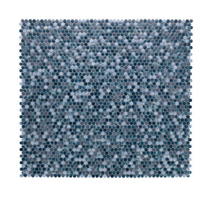 Elysium Tiles Penny Round Gradient Blue 11.5" x 12.25" Mosaic Tile