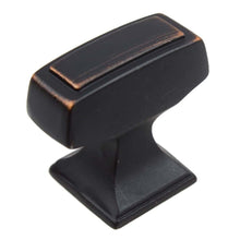 Load image into Gallery viewer, 28.5mm x 12.7mm (1.125&quot; x 0.5&quot;) Satin Pewter Transition Rectangle Cabinet Knob
