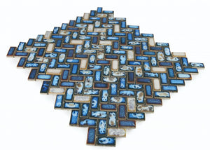 Elysium Tiles Tango Sapphire 11.25" x 12.75" Mosaic Tile