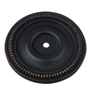 63.5mm (2.5") Matte Black Round Classic Cabinet Hardware Backplate