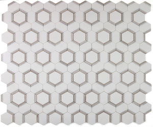 Elysium Tiles Hexagon Royal Sky 12" x 13.75" Mosaic Tile