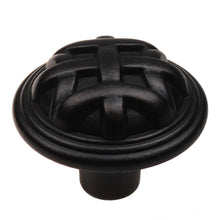 Load image into Gallery viewer, 32mm (1.25&quot;) Matte Black Round Braided Cabinet Knob
