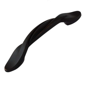 76mm (3") Matte Black Classic Twisted Pull Cabinet Hardware Handle