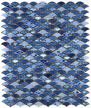 Load image into Gallery viewer, Elysium Tiles Dragon Scale Royal Blue 9.75&quot; x 12&quot; Mosaic Tile
