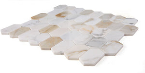 Elysium Tiles Montage Calacatta Gold 12.5" x 13.25" Mosaic Tile