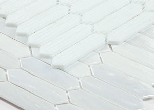 Elysium Tiles Arrow White Pearl 10.25" x 12.5" Mosaic Tile