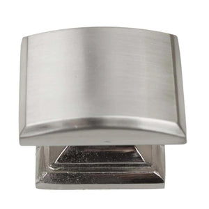 32mm (1.25") Polished Chrome Domed Convex Square Cabinet Knob