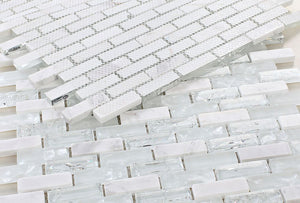 Elysium Tiles Icy Stack 11.75" x 12" Mosaic Tile