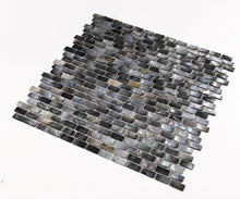 Load image into Gallery viewer, Elysium Tiles Pearl Black Mini Brick 11.25&quot; x 11.25&quot; Mosaic Tile
