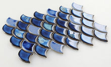 Load image into Gallery viewer, Elysium Tiles Dragon Scale Royal Blue 9.75&quot; x 12&quot; Mosaic Tile
