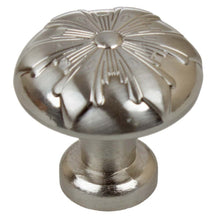 Load image into Gallery viewer, 28.5 mm (1.125&quot;) Satin Nickel Transitional Round Snowflake Cabinet knob
