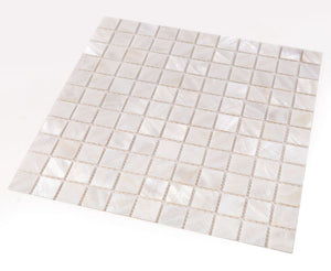 Elysium Tiles Pearl White Square 11.75" x 11.75" Mosaic Tile