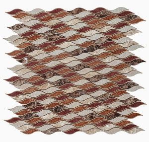 Elysium Tiles Pontus Princess 10.75" x 10.75" Mosaic Tile