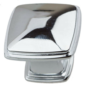 32mm (1.25") Polished Chrome Square Decorative Cabinet Knob