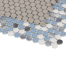 Load image into Gallery viewer, Elysium Tiles Penny Round Sky 11.5&quot; x 12.25&quot; Mosaic Tile
