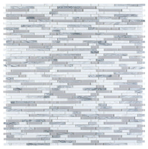 Elysium Tiles Linear Montage Grey 11.75" x 12" Mosaic Tile