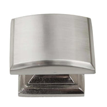 Load image into Gallery viewer, 32mm (1.25&quot;) Satin Nickel Domed Convex Square Cabinet Knob
