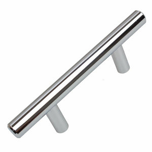 63.5mm (2.5") Center to Center Polished Chrome Modern Cabinet Hardware Handle