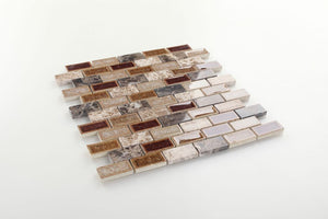 Elysium Tiles Princess Brick 10.75" x 11.75" Mosaic Tile