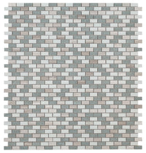 Load image into Gallery viewer, Elysium Tiles Swiss Blue Brick 10.75&quot; x 11.75&quot; Mosaic Tile
