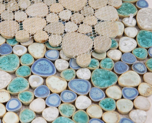 Elysium Tiles Sea Pebble 11.5" x 11.5" Mosaic Tile