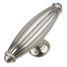 Load image into Gallery viewer, 63.5mm (2.5&quot;) Antique Brass Fluted Cabinet Hardware T-Knob
