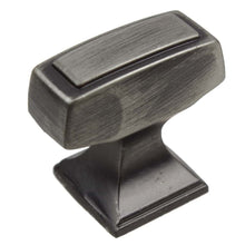 Load image into Gallery viewer, 28.5mm x 12.7mm (1.125&quot; x 0.5&quot;) Satin Pewter Transition Rectangle Cabinet Knob
