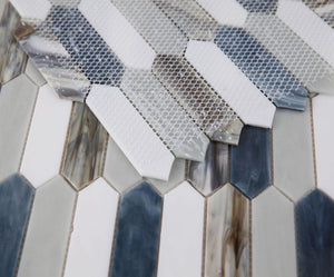 Elysium Tiles Newport Arrow Beach 10.25" x 10.5" Mosaic Tile