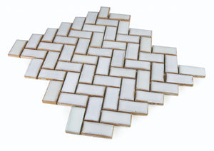 Elysium Tiles Tango White Large 9.5" x 11" Mosaic Tile