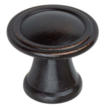 Load image into Gallery viewer, 25.5 mm (1&quot;)  Antique Brass Classic Reeded Round Cabinet Knob

