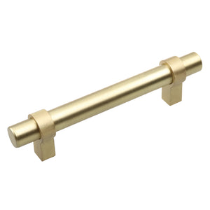 95mm (3.75") Center to Center Satin Gold European Solid Steel Bar Pull Cabinet Hardware Handle