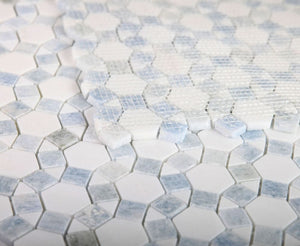 Elysium Tiles Aether Crystal Ocean 11.5" x 12" Mosaic Tile