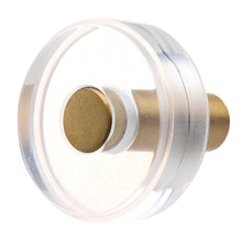 Load image into Gallery viewer, 38mm (1.5&quot;) Oil Rubbed Bronze Round Modern Clear Acrylic Cabinet Knob
