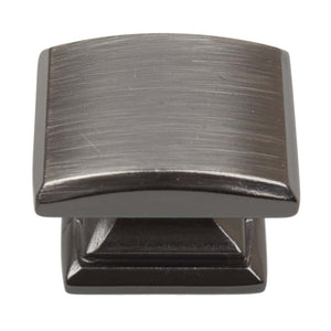 32mm (1.25") Satin Nickel Domed Convex Square Cabinet Knob