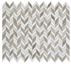 Elysium Tiles Leaf Haisa 10" x 12" Mosaic Tile