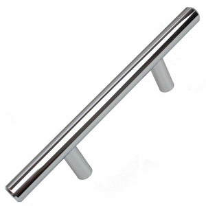 76mm (3") Center to Center Satin Gold Modern Solid Steel Cabinet Hardware Handle