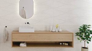 Bedrosians Donna Collection Silver Wave 13" x 40" Porcelain Tile (17.98 ft² Per Box)