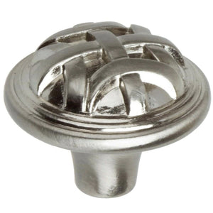 32mm (1.25") Satin Pewter Round Braided Cabinet Knob