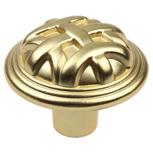 32mm (1.25") Satin Pewter Round Braided Cabinet Knob