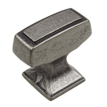Load image into Gallery viewer, 28.5mm x 12.7mm (1.125&quot; x 0.5&quot;) Weathered Nickel Transition Rectangle Cabinet Knob
