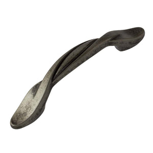 76mm (3") Weathered Nickel Classic Twisted Pull Cabinet Hardware Handle