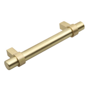 95mm (3.75") Center to Center Satin Gold European Solid Steel Bar Pull Cabinet Hardware Handle