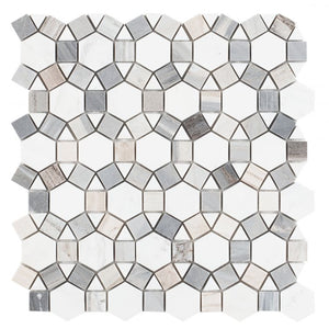 Elysium Tiles Aether Blue 11.5" x 12" Mosaic Tile